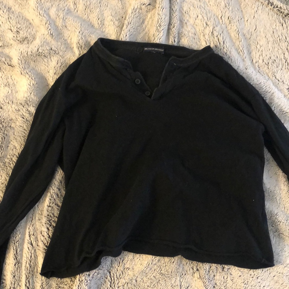 BRANDY MELVILLE Black Longsleeve Top